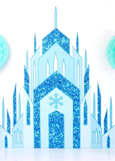 Cut Out Printable Frozen Castle Template